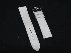 ■美品■ HERMES エルメス レザー シルバー金具 時計ベルト ウォッチベルト ウォッチバンド 替えベルト アイボリー系 DB2984のサムネイル