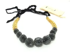 ■新品同様■ MARNI マルニ ロングネックレス アクセサリー レディース グレー系×ゴールド系×ブラック系 FV3172のサムネイル