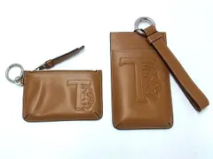 ■極美品■ TODS トッズ レザー カードケース コインケース 小銭入れ マルチケース キーリング 2点 セット メンズ ブラウン系 BQ1303のサムネイル