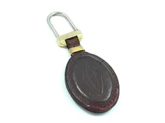 Cartier カルティエ マストライン レザー キーホルダー キーリング バッグチャーム メンズ レディース ダークブラウン系 DK6635のサムネイル