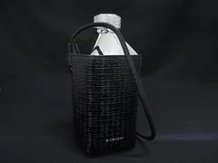 ■美品■ GIVENCHY ジバンシィ レザー ケース付き ウォーターボトル 水筒 ブラック系×シルバー系 FU2081のサムネイル