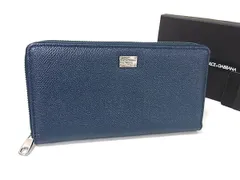 ■新品■未使用■ DOLCE＆GABBANA ドルチェ&ガッバーナ レザー ラウンドファスナー 長財布 ウォレット 小銭入れ グリーン系 BS0401のサムネイル