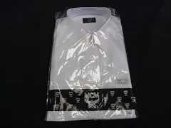 ■新品■未使用■ MCM エムシーエム コットン×ポリエステル 半袖  Yシャツ トップス 表記サイズ S 洋服 メンズ ホワイト系 DK3393のサムネイル