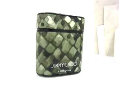 ■新品同様■ JIMMY CHOO ジミーチュウ レザー AirPodsケース エアポッズケース グリーン系×ブラック系 FQ2023のサムネイル