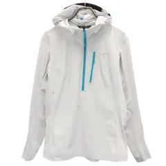 ARC'TERYX アークテリクス ナイロン混 ロゴ ハーフジップ アウトドアジャケット M グレー系 プルオーバー フード レディース 古着のサムネイル