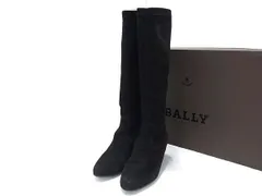 BALLY バリー スエード ロングブーツ ヒール 表記サイズ 36 1/2(約23.5cm) 靴 シューズ レディース ブラック系 DK1583のサムネイル