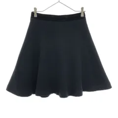 未使用 Emporio Armani エンポリオアルマーニ ミディ丈 フレアスカート 42 ネイビー タグ付き バックジップ レディース 古着のサムネイル