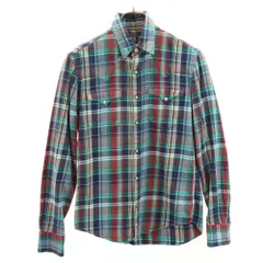 RRL ダブルアールエル チェック柄 長袖 ウエスタンシャツ 2 グリーン 他 RALPH LAUREN ラルフローレン レディース 古着のサムネイル