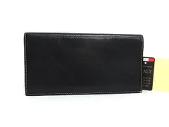 ■美品■ PRARE プレリー レザー 二つ折り 長財布 ウォレット 札入れ カード入れ メンズ ブラック系 DJ9721のサムネイル