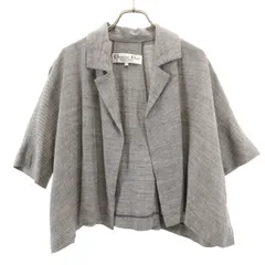 Christian Dior クリスチャンディオール 90s オールド 半袖 ジャケット 9 グレー系 レディース 古着のサムネイル