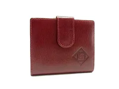 ■美品■ Guy Laroche ギラロッシュ レザー がま口 二つ折り 財布 ウォレット 札入れ 小銭入れ カード入れ レッド系 DJ5160のサムネイル