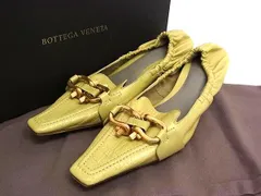 ■新品同様■ BOTTEGA VENETA ボッテガヴェネタ マダム レザー ヒール パンプス 靴 シューズ サイズ 37 (約24.0cm) ベージュ系 BM8036のサムネイル