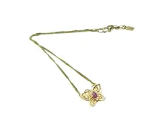 HANAE MORI ハナエモリ バタフライ 蝶 ラインストーン ネックレス ペンダント アクセサリー レディース ゴールド系 DJ5876のサムネイル