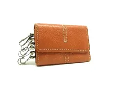 TODS トッズ レザー 6連 キーケース 鍵入れ メンズ レディース オレンジ系 DJ5778のサムネイル