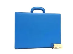 ■美品■ Andrea Rossi アンドレアロッシ レザー ハンドバッグ ビジネスバッグ ブリーフケース 書類かばん ブルー系 FG8996のサムネイル