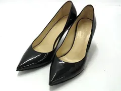 BARNEYS NEWYORK バーニーズ ニューヨーク 9684 レザー ヒール パンプス 表記サイズ 37(日本サイズ約24.0cm) 靴 ブラック系 DI7863のサムネイル