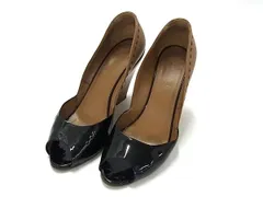 BALLY バリー レザー ヒール サンダル ウェッジソール 表記サイズ 36 (約23.0cm) 靴 ブラウン系×ブラック系 DI7497のサムネイル
