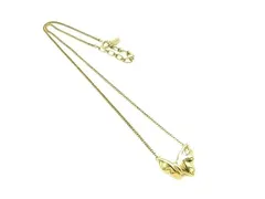 ■美品■ HANAE MORI ハナエモリ ラインストーン 蝶 ネックレス ペンダント アクセサリー レディース ゴールド系 DI6490のサムネイル