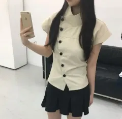 ハイネックボタンブラウスのサムネイル