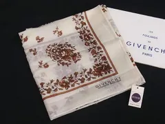 ■美品■ GIVENCHY ジバンシィ コットン100％ フラワー 花柄 スカーフ ストール ショール レディース ホワイト系 DI4202のサムネイル