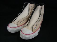 CONVERSE コンバース オールスター キャンバス ハイカット スニーカー 表記サイズ 4 1/2 (約23.5cm) 靴 シューズ アイボリー系 カジュアル 通勤 中古 DI2803