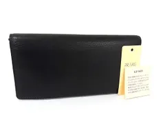 ■新品同様■ PRARE プレリー キップスキン 二つ折り 長財布 ウォレット 札入れ 小銭入れ メンズ ブラック系 BL8188のサムネイル