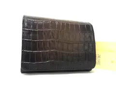 ■新品■未使用■ PRARE プレリー クロコダイル型押しレザー 二つ折り 財布 ウォレット 小銭入れ 札入れ ブラウン系 BJ9214のサムネイル