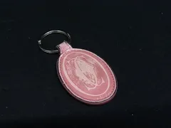Cartier カルティエ 2Cロゴ レザー キーホルダー キーリング バッグチャーム キーチャーム レディース ピンク系 DI0629のサムネイル