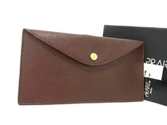 ■新品同様■ PRARE プレリー ミニマルクラシック レザー 長財布 ウォレット 札入れ レディース メンズ ブラウン系 FM4257のサムネイル