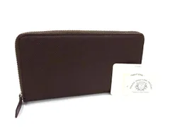 ■新品同様■ PRARE プレリー レザー ラウンドファスナー 長財布 ウォレット メンズ ブラウン系 BK5069のサムネイル