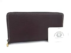 ■新品同様■ PRARE プレリー レザー ラウンドファスナー 長財布 ウォレット メンズ ブラウン系 BK5065のサムネイル