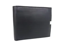 ■新品■未使用■ Salvatore Ferragamo フェラガモ KD-66 8124 レザー 二つ折り 財布 ウォレット 札入れ メンズ ブラック系 FK7360のサムネイル