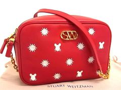 ■新品■未使用■ STUART WEITZMAN スチュアート ワイツマン レザー アニマル ショルダーバッグ クロスボディ レッド系 BN2174