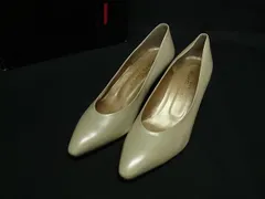 pierre cardin ピエールカルダン レザー ヒール パンプス 表記サイズ 36 (約23.0cm) 靴 シューズ レディース ライトベージュ系 DG9434のサムネイル