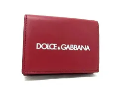 ■新品■未使用■ DOLCE＆GABBANA ドルチェ&ガッバーナ レザー 三つ折り コンパクト 財布 ウォレット ワインレッド系 BL5240のサムネイル