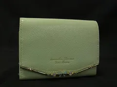 ■美品■ Samantha Thavasa サマンサタバサ プチチョイス レザー リボン コインパース コインケース 小銭入れ グリーン系 DG1923のサムネイル