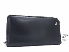 ■新品■未使用■ JIMMY CHOO ジミーチュウ カーナビー レザー ラウンドファスナー 長財布 ウォレット ブラック系 AY8437のサムネイル