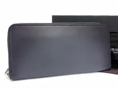 ■新品■未使用■ PRARE プレリー レザー ラウンドファスナー 長財布 ウォレット ダークグレー系 BK2591のサムネイル