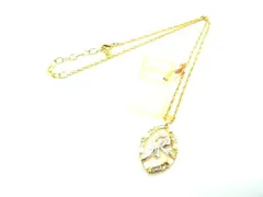■美品■ NINA RICCI ニナリッチ ラインストーン ネックレス ペンダント アクセサリー レディース ゴールド系 DF0083のサムネイル