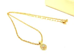 ■極美品■ NINA RICCI ニナリッチ ラインストーン ネックレス ペンダント アクセサリー レディース ゴールド系 DE9705のサムネイル