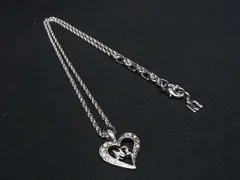 ■美品■ NINA RICCI ニナリッチ ラインストーン ネックレス ペンダント アクセサリー レディース シルバー系 DE7564のサムネイル