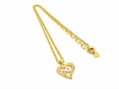 ■新品同様■ NINA RICCI ニナリッチ ハート ラインストーン ネックレス ペンダント アクセサリー レディース ゴールド系 DE8206のサムネイル