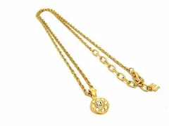 ■美品■ NINA RICCI ニナリッチ ラインストーン ネックレス ペンダント アクセサリー レディース ゴールド系 DE5972のサムネイル
