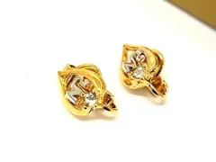 ■極美品■ NINA RICCI ニナリッチ ラインストーン クリップ式 イヤリング アクセサリー レディース ゴールド系 DE5976のサムネイル