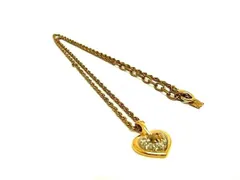 NINA RICCI ニナリッチ ハート ラインストーン ネックレス ペンダント アクセサリー レディース ゴールド系 DE4622のサムネイル