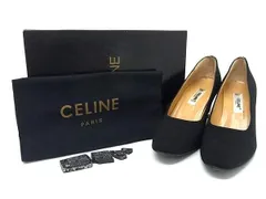 CELINE セリーヌ ナイロン ヒール パンプス 表記サイズ35(約22.0cm) 靴 シューズ レディース ブラック系 DE3965のサムネイル