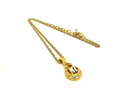 ■美品■ NINA RICCI ニナリッチ ラインストーン ネックレス ペンダント アクセサリー ゴールド系 DE4199のサムネイル
