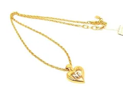 ■新品同様■ NINA RICCI ニナリッチ ハート ネックレス ペンダント アクセサリー ゴールド系×シルバー系 DE4208のサムネイル