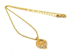 ■美品■ NINA RICCI ニナリッチ ラインストーン ネックレス ペンダント アクセサリー レディース ゴールド系 DE3657のサムネイル