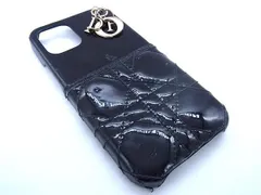 ChristianDior クリスチャンディオール カナージュ レザー iPhone 12/12Pro ケース アイフォンケース レディース ブラック系 AX5458のサムネイル